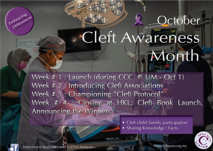 Gazetting October as the Cleft Awareness Month CLAPAM